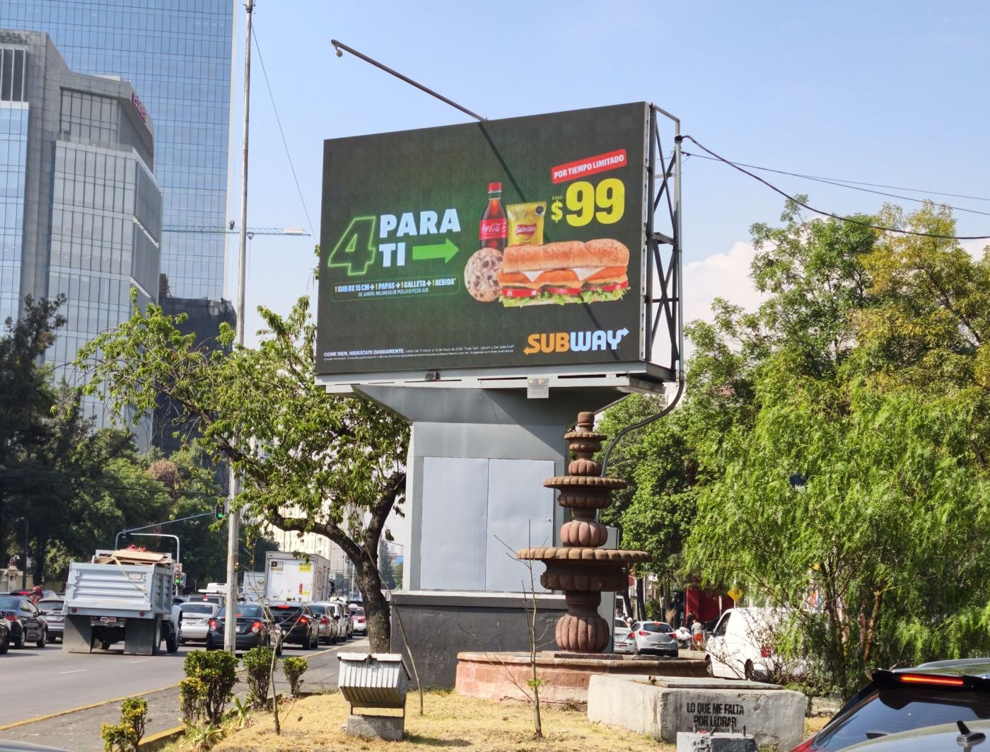 Digital billboard in Mexico City